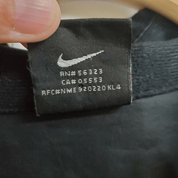 Nike 90s Vintage Windbreaker Mens Large Black 1/4 zip - Picture 7 of 9